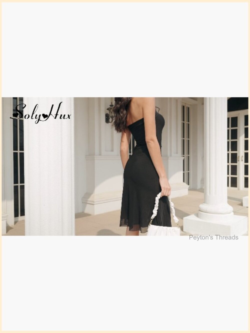 Strapless Midi Dress Tube Top Off Shoulder Sleeveless Fitted Cocktail Party - Picture 6 of 7